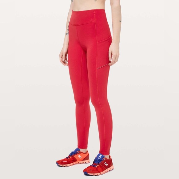 Lululemon Speed Up Tight Tall 31" Dark Red Size 4 - Picture 1 of 6